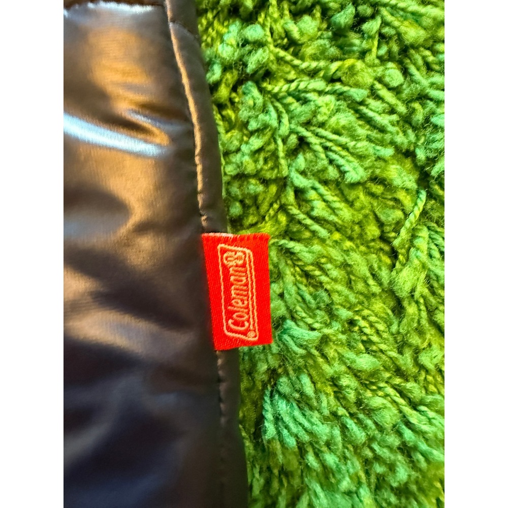 Coleman Puffer Vest Mens Large Navy Blue Good Mixed Media Quilted Full Zip - Picture 6 of 10